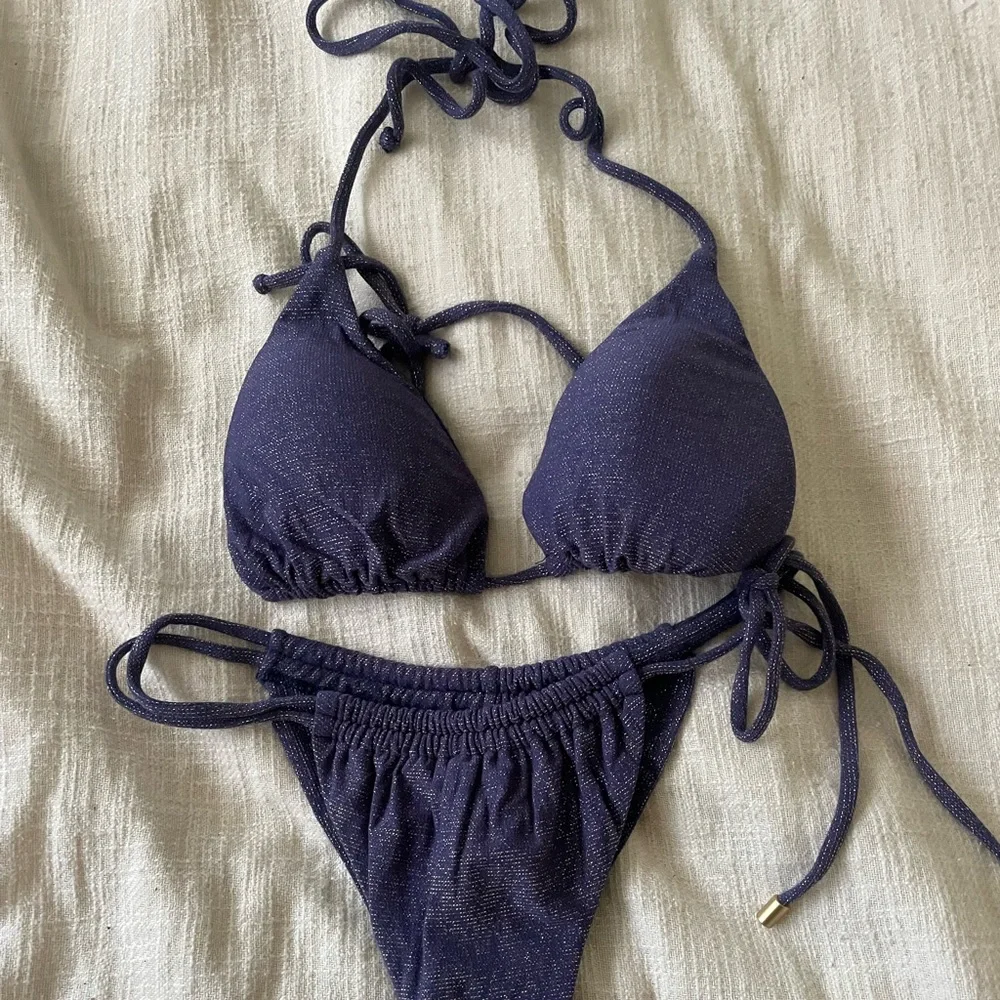 Blue Sparkly Vix Bikini - Picture 2 of 8